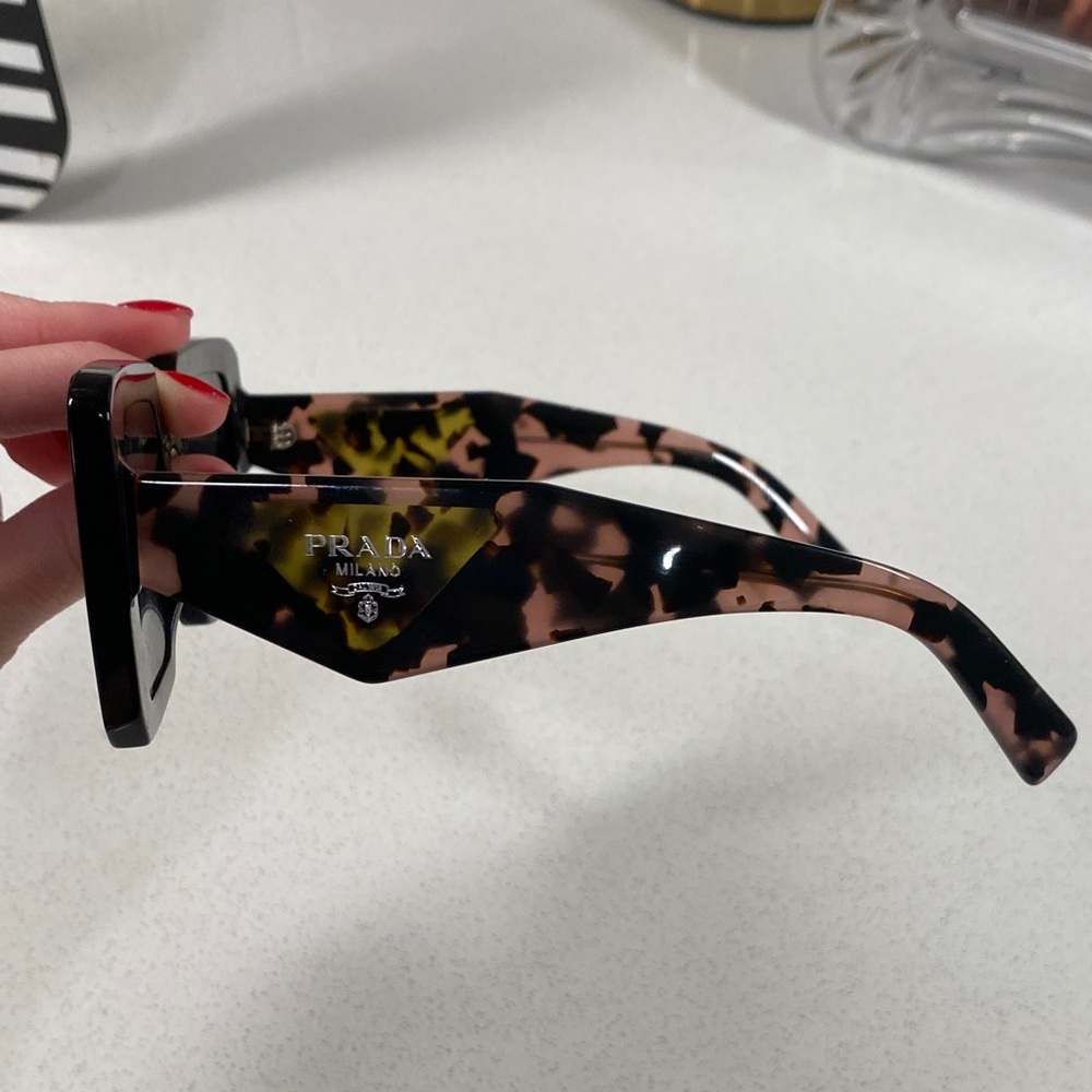 Prada Black and Brown Patterned Sunglasses